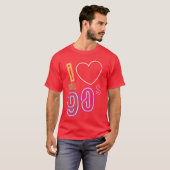 ik hou van 90s Retro Old School T-shirt (Voorkant volledig)
