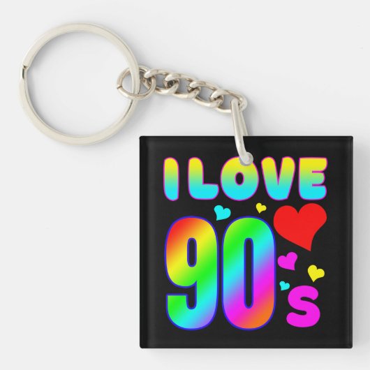ik hou van 90s sleutelhanger (voorkant)