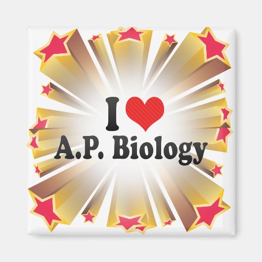 Ik hou van A.P. Biologie Magneet (Voorkant)