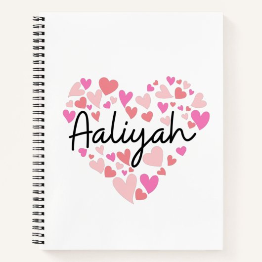 Ik hou van Aaliyah Notitieboek (Voorkant)