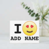 Ik hou van aangepaste Briefkaarten (Staand voorkant)