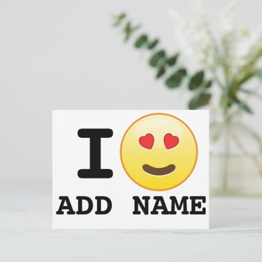 Ik hou van aangepaste Briefkaarten (Staand voorkant)