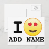 Ik hou van aangepaste Briefkaarten (Voorkant / Achterkant)