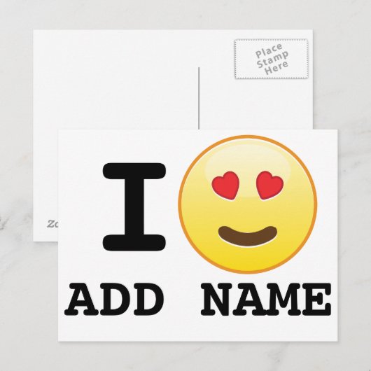 Ik hou van aangepaste Briefkaarten (Voorkant / Achterkant)