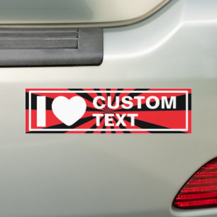 Ik hou van aangepaste retro's bumpersticker