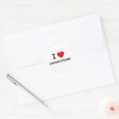 Ik hou van aanklagers ronde sticker (Envelop)