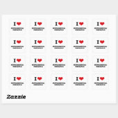 Ik hou van Aanvullende Verzekering Vierkante Sticker (Vel)
