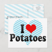 Ik hou van aardappelen briefkaart (Voorkant / Achterkant)
