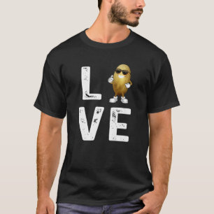 Ik hou van aardappelen met groente, grappige aarda t-shirt