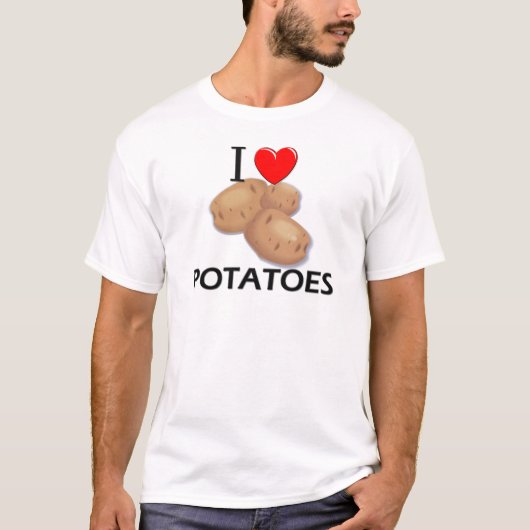 Ik hou van aardappelen t-shirt (Voorkant)