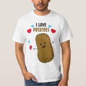 Ik hou van aardappelen t-shirt (Voorkant)