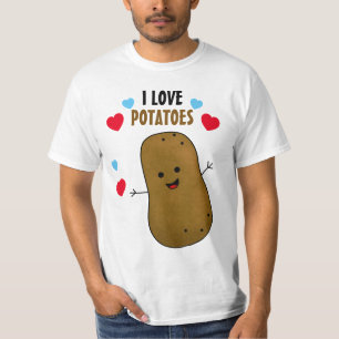 Ik hou van aardappelen t-shirt