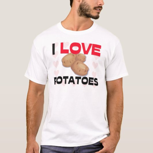 Ik hou van aardappelen t-shirt (Voorkant)