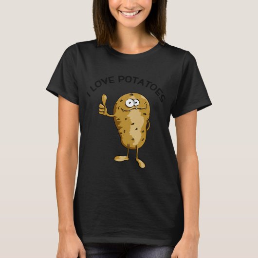 Ik hou van aardappelen t-shirt (Voorkant)