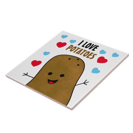 Ik hou van aardappelen tegeltje (Zijkant)