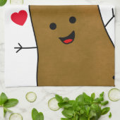 Ik hou van aardappelen theedoek (Gevouwen)