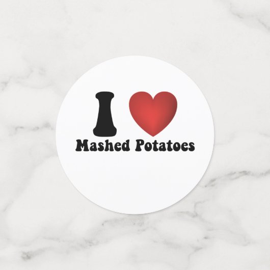 Ik hou van aardappelpuree Thanksgiving diner cadea Confetti (Kleine achterkant)