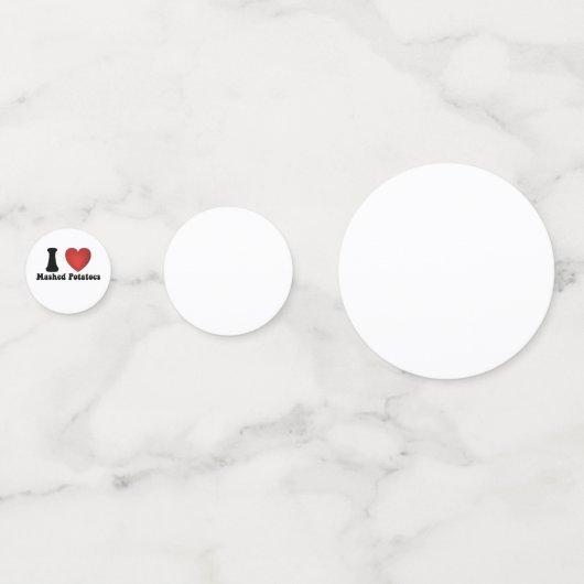 Ik hou van aardappelpuree Thanksgiving diner cadea Confetti (Achterkanten)