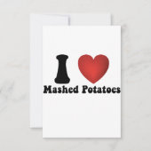 Ik hou van aardappelpuree Thanksgiving diner cadea Kaart (Voorkant)