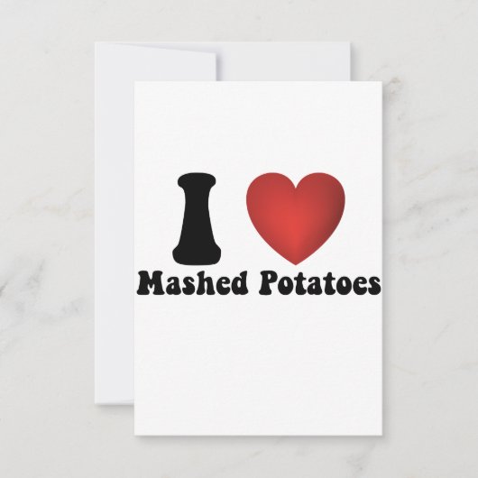 Ik hou van aardappelpuree Thanksgiving diner cadea Kaart (Voorkant)