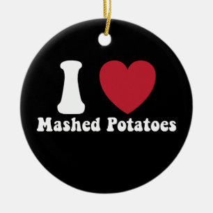 Ik hou van aardappelpuree Thanksgiving diner cadea Keramisch Ornament