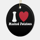 Ik hou van aardappelpuree Thanksgiving diner cadea Keramisch Ornament (Links)