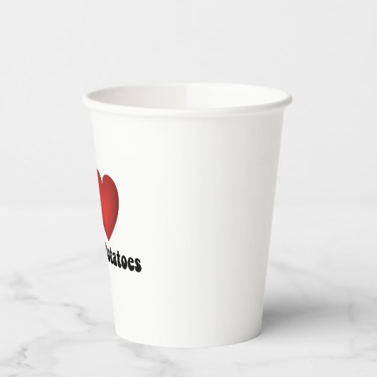 Ik hou van aardappelpuree Thanksgiving diner cadea Papieren Bekers (Links)