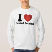 Ik hou van aardappelpuree Thanksgiving diner cadea T-shirt (Voorkant)
