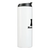 Ik hou van aardappelpuree Thanksgiving diner cadea Thermosbeker (Gedraaid links)