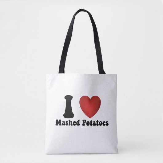 Ik hou van aardappelpuree Thanksgiving diner cadea Tote Bag (Voorkant)