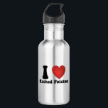 Ik hou van aardappelpuree Thanksgiving diner cadea Waterfles<br><div class="desc">Ik hou van aardappelpuree Thanksgiving diner cadeau</div>