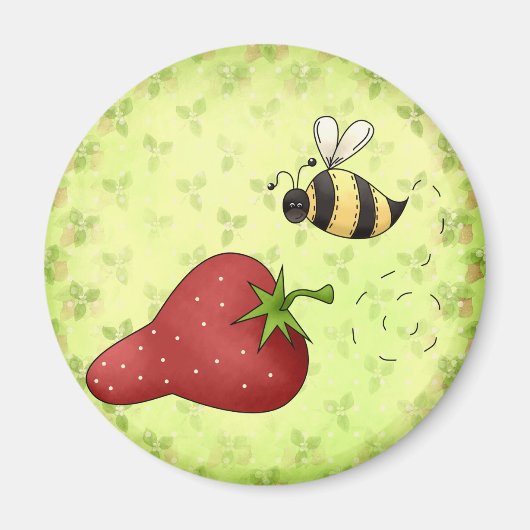 Ik hou van aardbeien magneet (Voorkant)