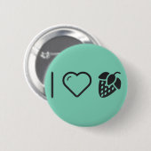 Ik hou van aardbeien ronde button 5,7 cm (Voorkant /achterkant)