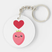 Ik hou van aardbeien sleutelhanger (Achterkant)