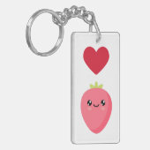 Ik hou van aardbeien sleutelhanger (Voorkant Links)