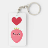 Ik hou van aardbeien sleutelhanger (achterkant)