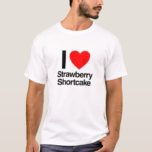 ik hou van aardbeiencake t-shirt (Voorkant)