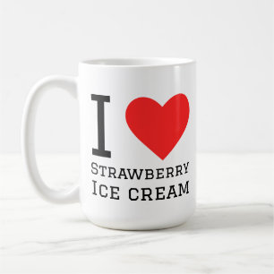 Ik hou van aardbeienijs koffiemok