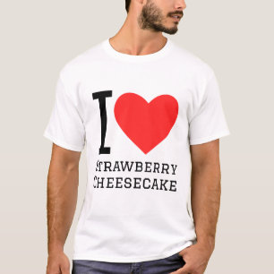 Ik hou van aardbeienkaas t-shirt