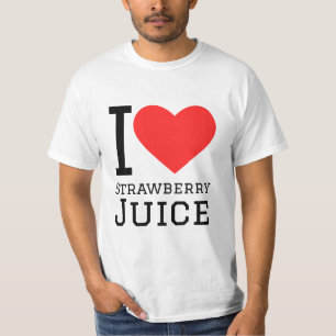 Ik hou van aardbeiensap t-shirt