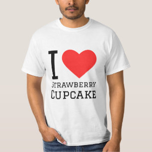Ik hou van aardbeientaart t-shirt