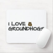 Ik hou van aardhogs muismat (Met muis)