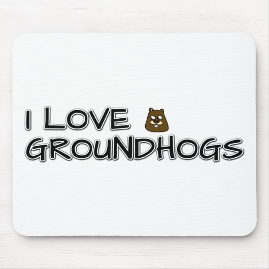Ik hou van aardhogs muismat (Voorkant)