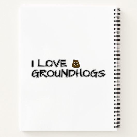 Ik hou van aardhogs notitieboek (Achterkant)