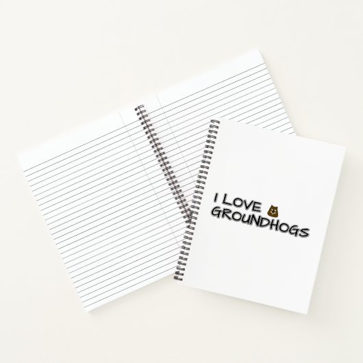 Ik hou van aardhogs notitieboek (Binnen)