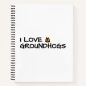 Ik hou van aardhogs notitieboek (Voorkant)