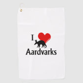 Ik Hou Van Aardvarkens Golfhanddoek (Voorkant)