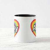 Ik hou van Abby, regenbooghart Mok (Midden)