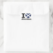 Ik hou van Aberdeen Ronde Sticker (Tas)