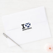 Ik hou van Aberdeen Ronde Sticker (Envelop)